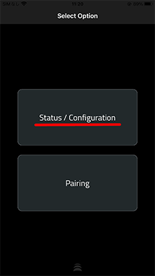 「Status/Configuration」を押してください